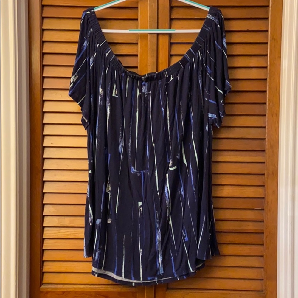 Apt 9 off the shoulder blue top 3X